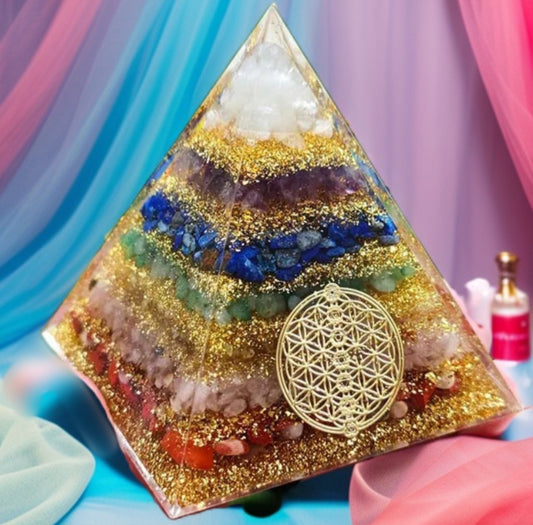 Piramide di Orgonite a 7Chakra