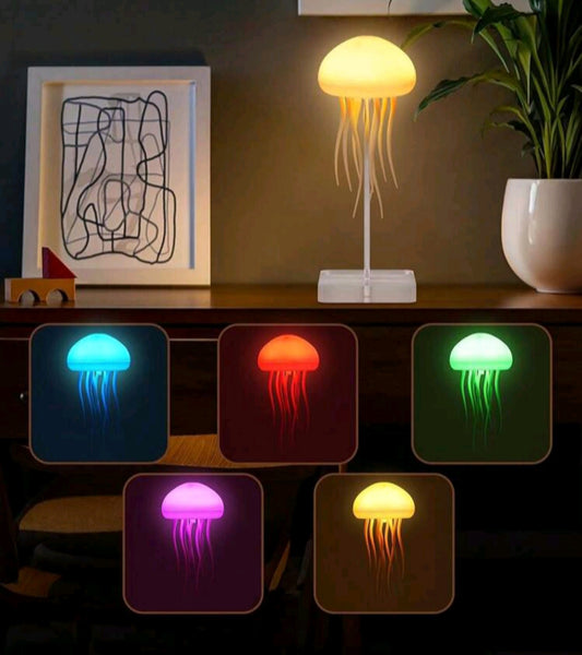 Lampada rilassante a LED a forma di medusa fluttuante